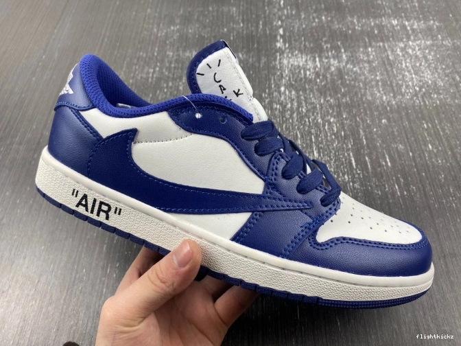 1 JORDAN SCOTT AIR CUSTOM X DM7890-101 TRAVIS X OFF-WHITE 1001